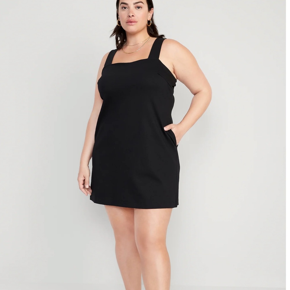 NWT OLD NAVY Sleeveless Ponte-Knit Mini Dress   Color:
BLACK JACK - Picture 6 of 8